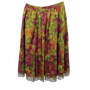 Vintage Take Two Maxi Skirt Womens 2X Muticolor Elastic Waist Boho Hippie Cotton